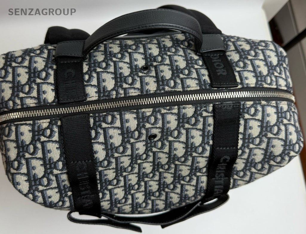 Christian Dior Camp Oblique Backpack Black Unisex Adults Classic Designer