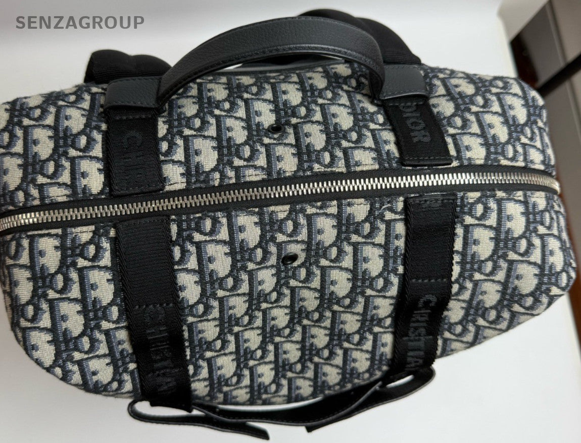 Christian Dior Camp Oblique Backpack Black Unisex Adults Classic Designer