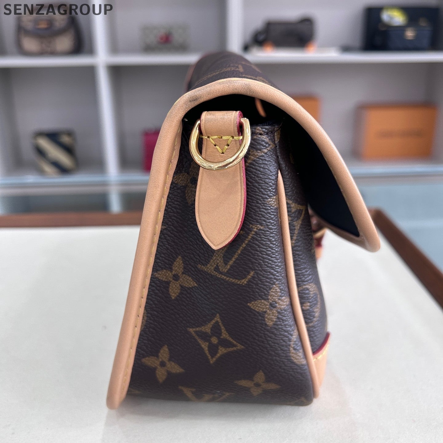 Louis Vuitton Monogram Fendi Baguette Shoulder Crossbody Bag Brown Women