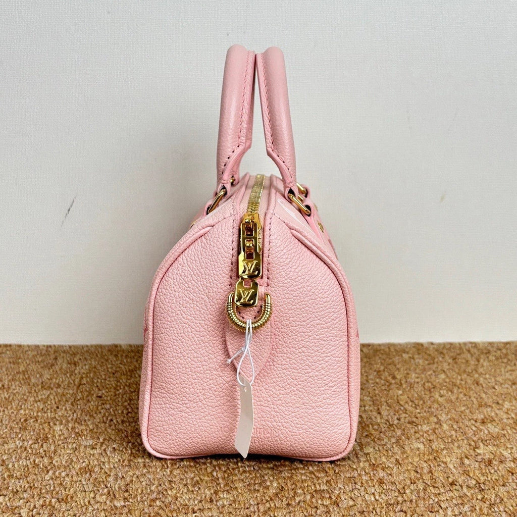 Louis Vuitton Speedy20 Pink Gold Top Handle Crossbody Monogram Fashion Classic