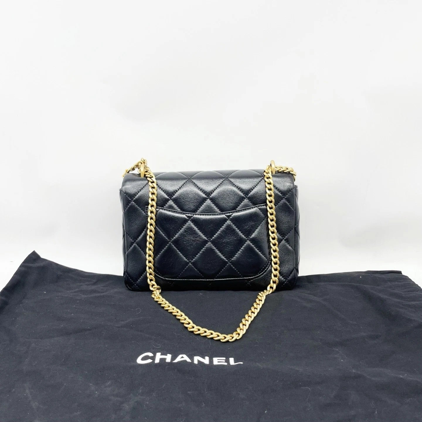 CHANEL Black CF Mini Lambskin Shoulder Crossbody Bag For Women