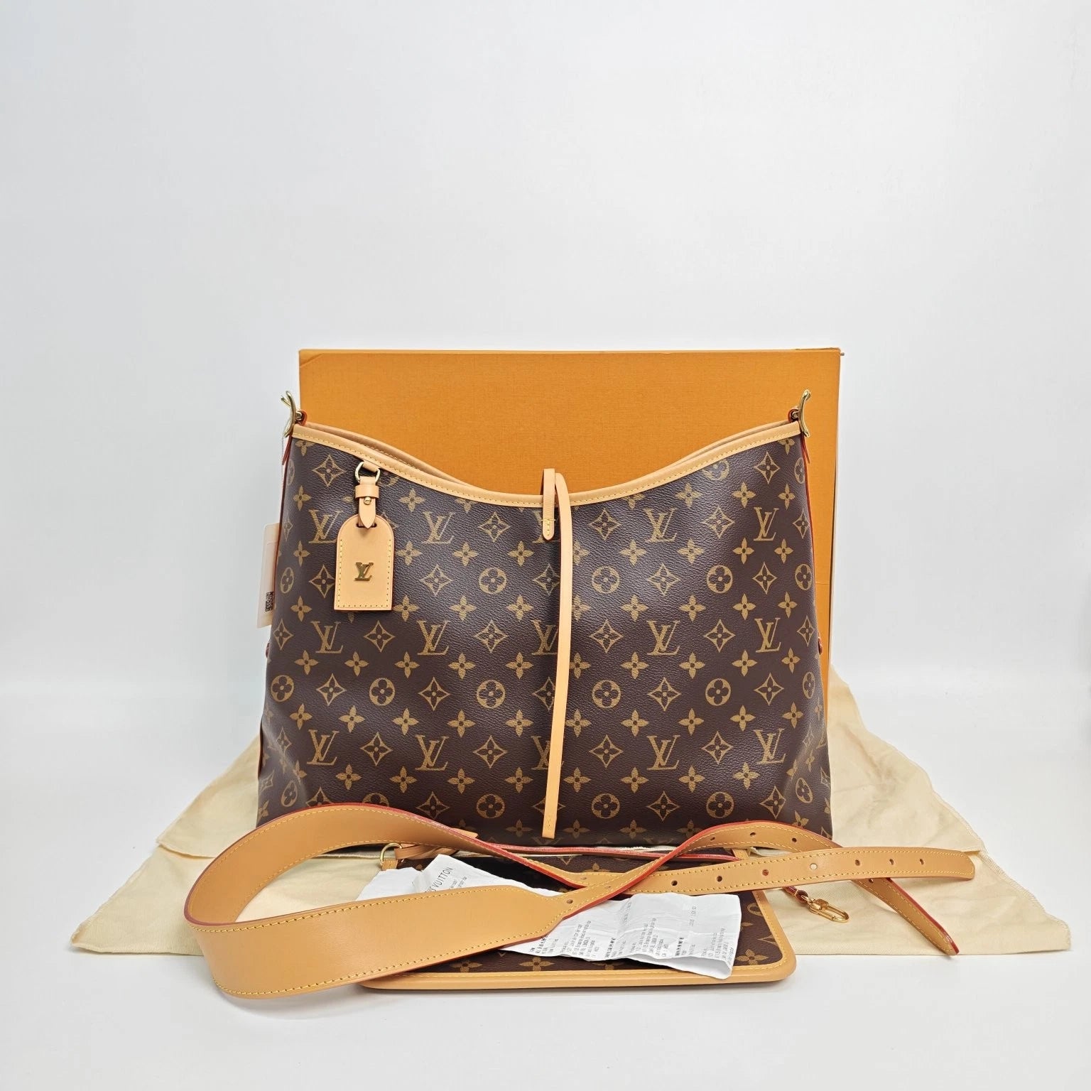 Louis Vuitton Carryall Monogram Canvas Tote Bag Excellent
