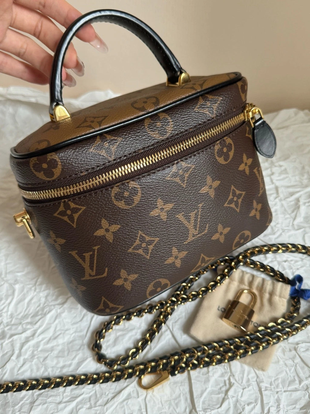 Louis Vuitton Vanity Monogram Canvas Shoulder Bag Excellent