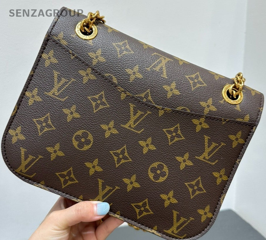 Louis Vuitton Passy Monogram Messenger Crossbody Shoulder Bag Brown Women