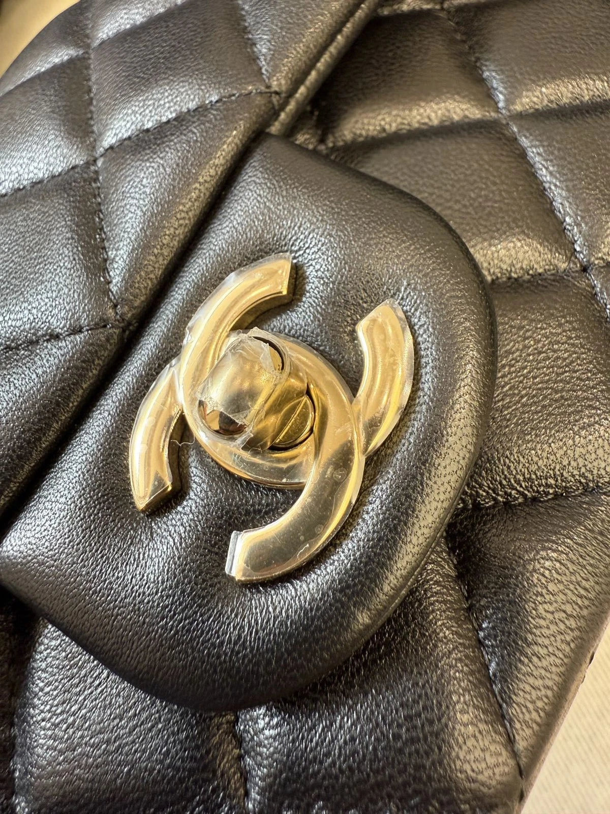 CHANEL Black Lambskin Mini CF Shoulder Bag For Women