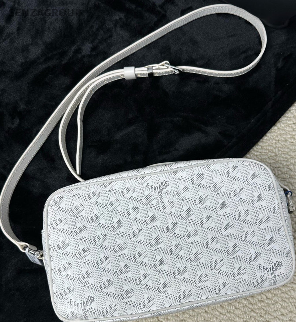 Goyard Monogram Canvas Camera bag Soulder Crossbody Bag Women White.