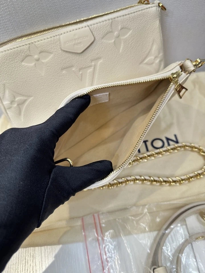 Louis Vuitton Multipochette White Crossbody Handbag Women