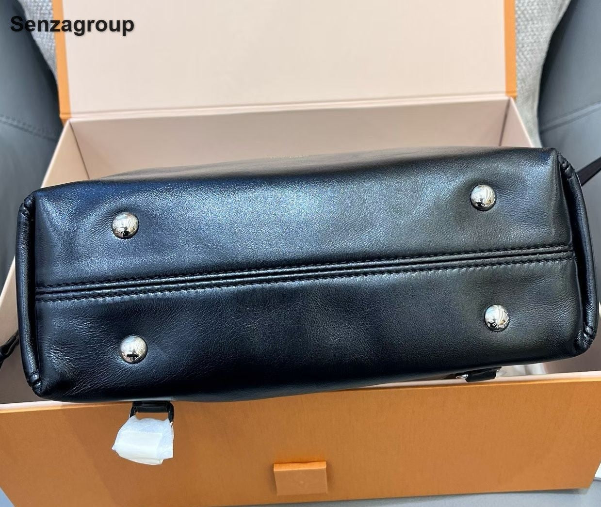Louis Vuitton Off Duty Vibe Lambskin Backpack Crossbody Black Silver Women