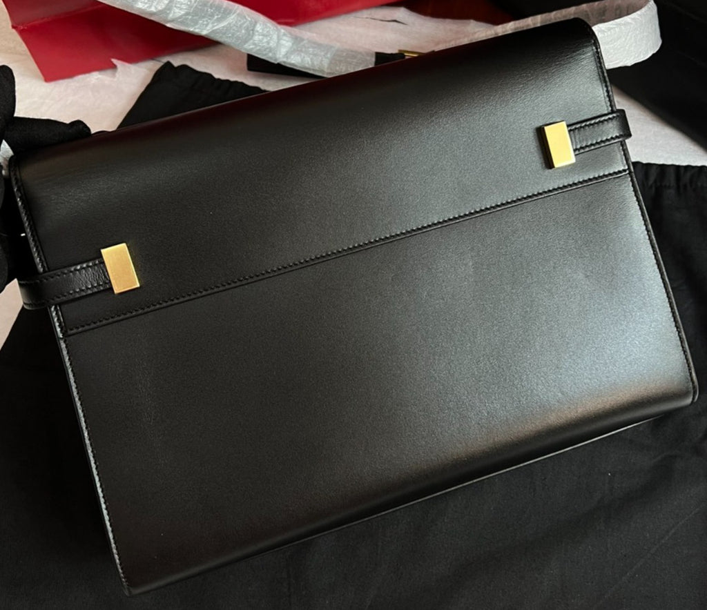 YSL Saint Laurent Manhattan Black Gold Shoulder bag Crossbody Almost Brand NEW