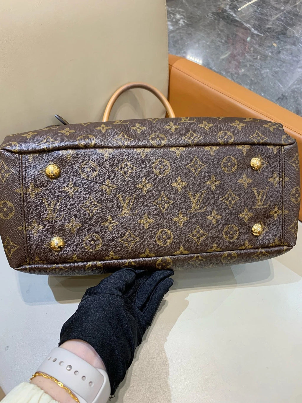 Louis Vuitton Monogram Canvas Pallas Tote Bag For Women