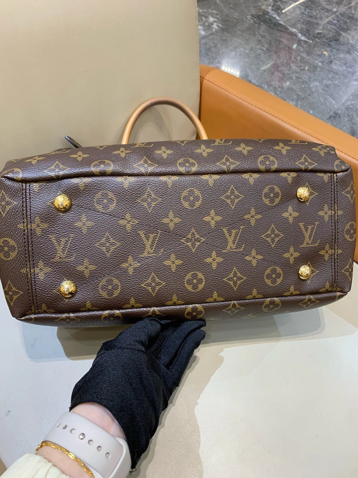 Louis Vuitton Monogram Canvas Pallas Tote Bag For Women
