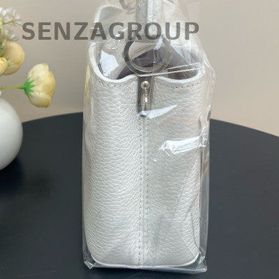 Louis Vuitton Cap Mini Leather Handbag Silver Classic Women