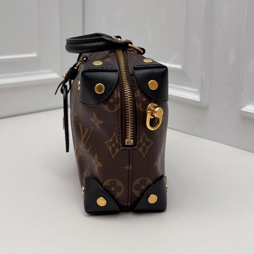 Louis Vuitton Petite Malle Souple Monogram Chain Shoulder Crossbody Women