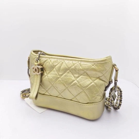 CHANEL Pre-owned 24K Small Gold Gabrielle Crossbody Bag Women
