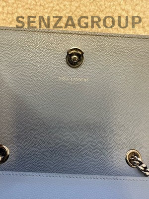 Saint Laurent Kate Small Light Blue Silver Chain Crossbody Bag