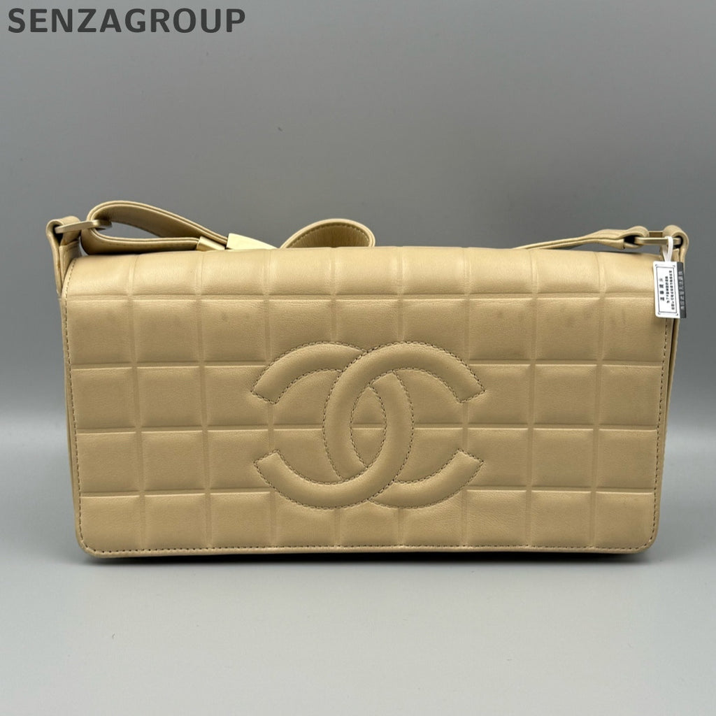 Chanel Quilted Shoulder Bag Beige Women's Classic