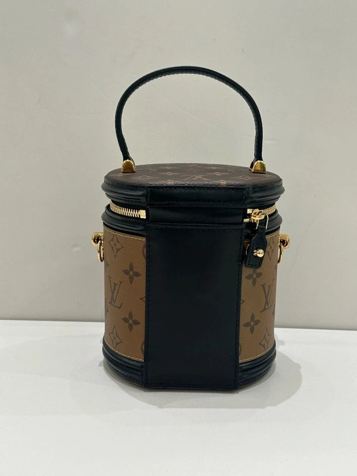 Louis Vuitton Canvas Bucket Top Handle Bag Crossbody For Women