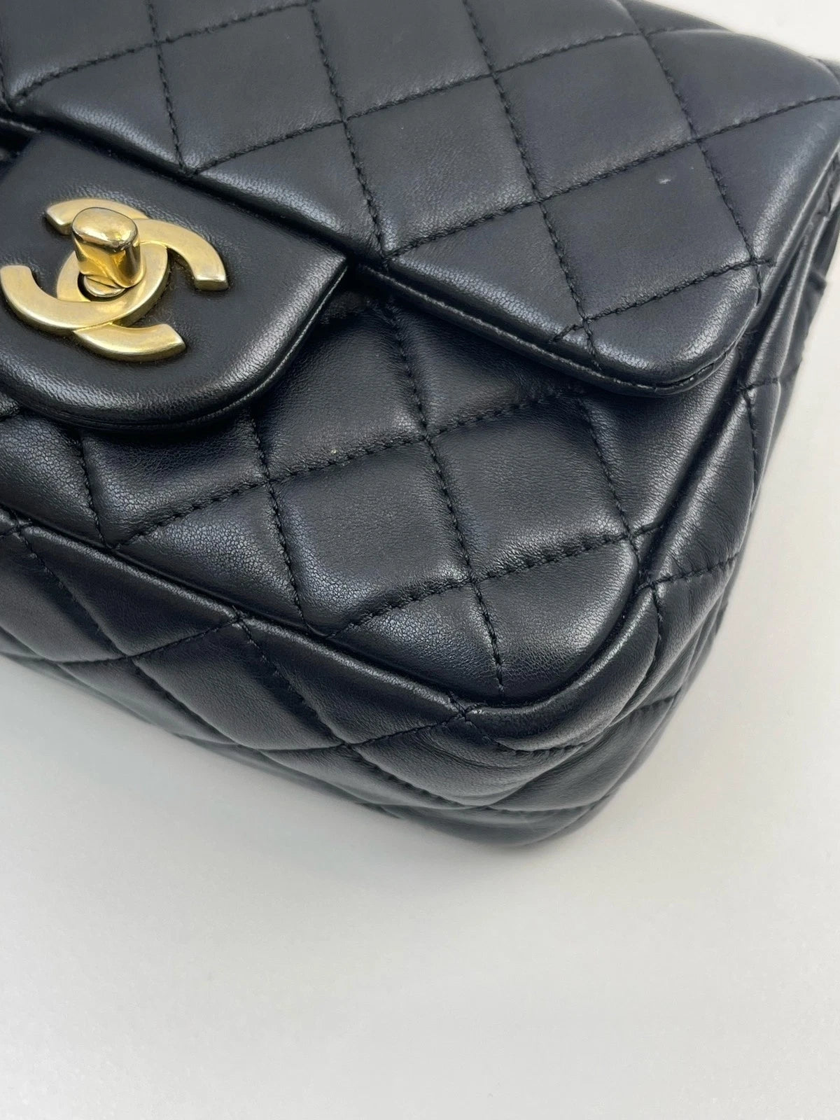 CHANEL Gold Ball Square Leather Crossbody Bag For Women