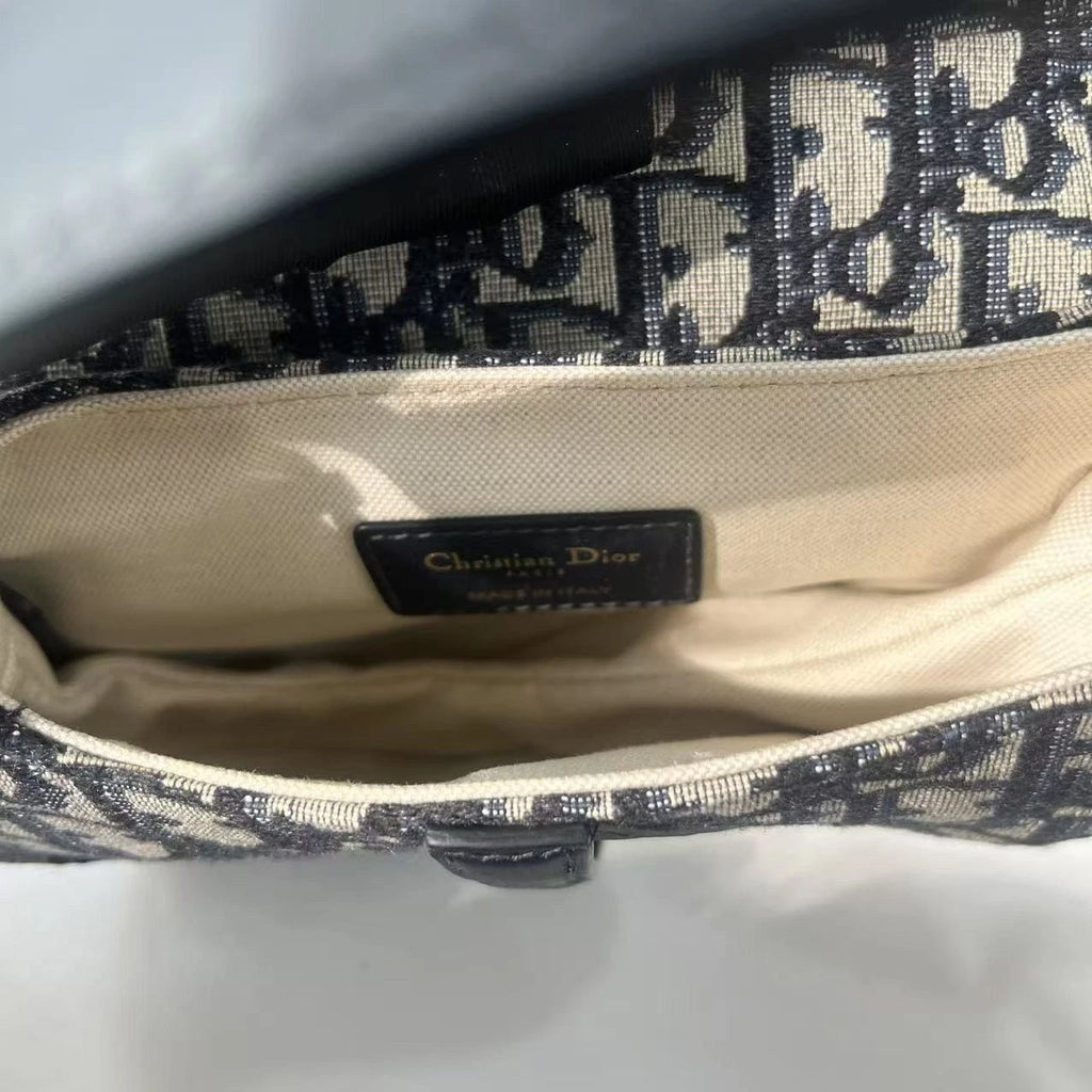 Dior Saddle Canvas Shoulder Bag Excellent