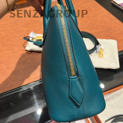 Hermès Bowling 25 Bag in Pine Green with Gold Hardware - Women's Fashion