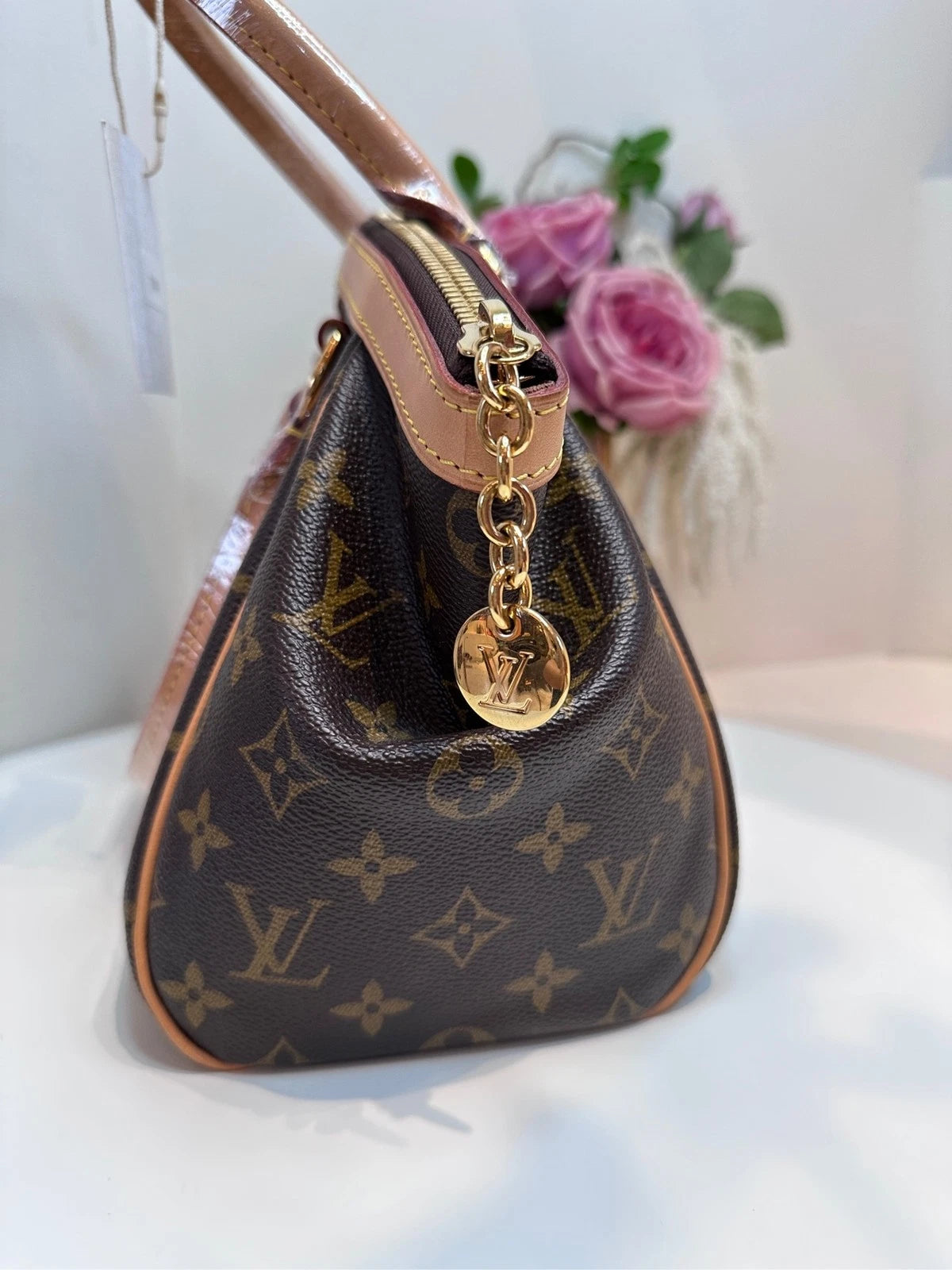 Louis Vuitton Canvas Small Tivoli Dumpling Handbag For Women