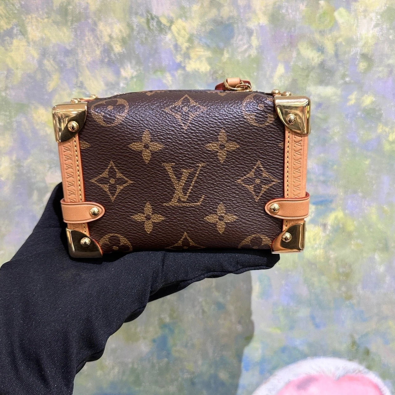 Louis Vuitton Nano Side Trunk Canvas Shoulder Crossbody Women