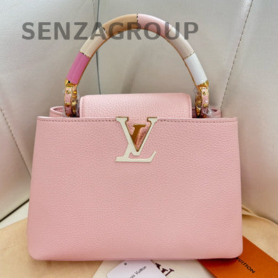 Louis Vuitton Capucines BB Taurillon Pink Handbag Shoulder Bag Women