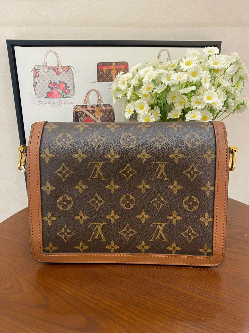 Louis Vuitton Dauphine Medium Monogram Canvas Shoulder Bag For Women