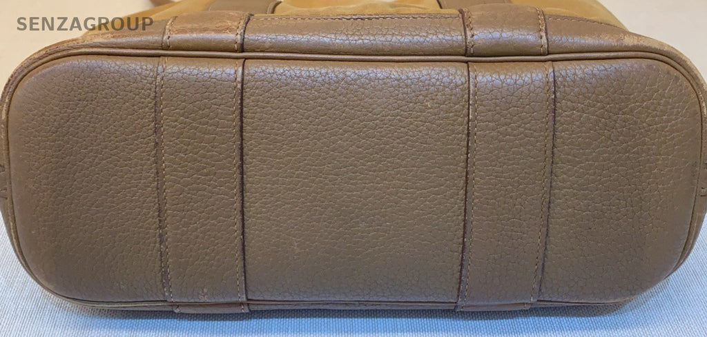 HERMES Garden Vintage Tote Shoulder Bag Brown Used Women Classic