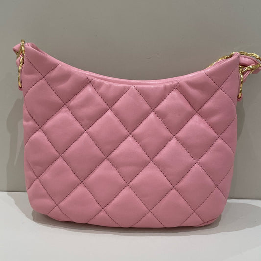Chanel Quilted Pink Gold Hobo Chain Shoulder Bag - Classic Women's Fashion