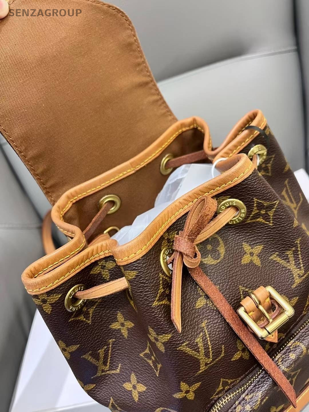 Louis Vuitton Backpack PM Monogram Drawstring Shoulder bag Vintage
