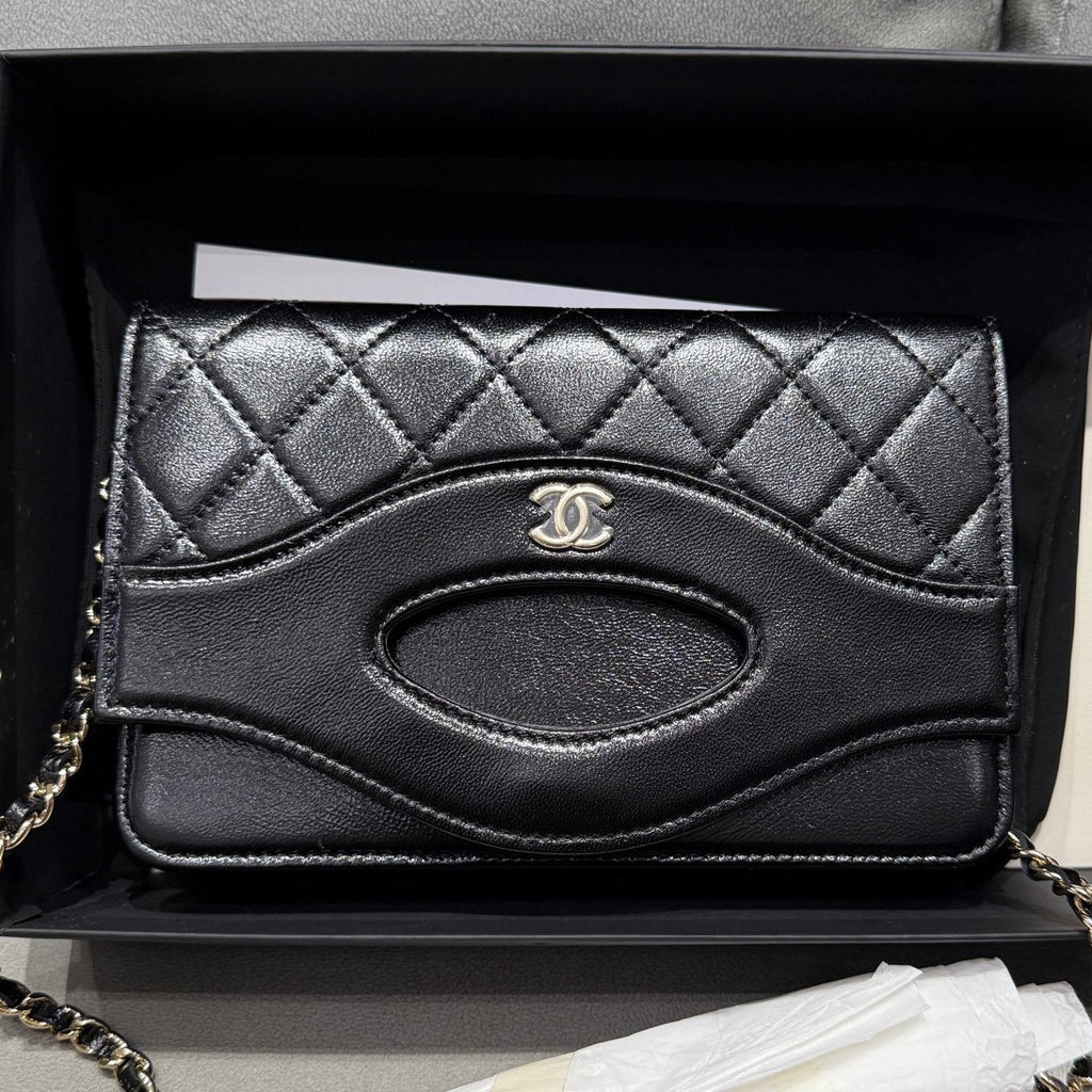 Chanel 24C WOC Quilted Chain Shoulder Crossbody Bag - Women's Fashion