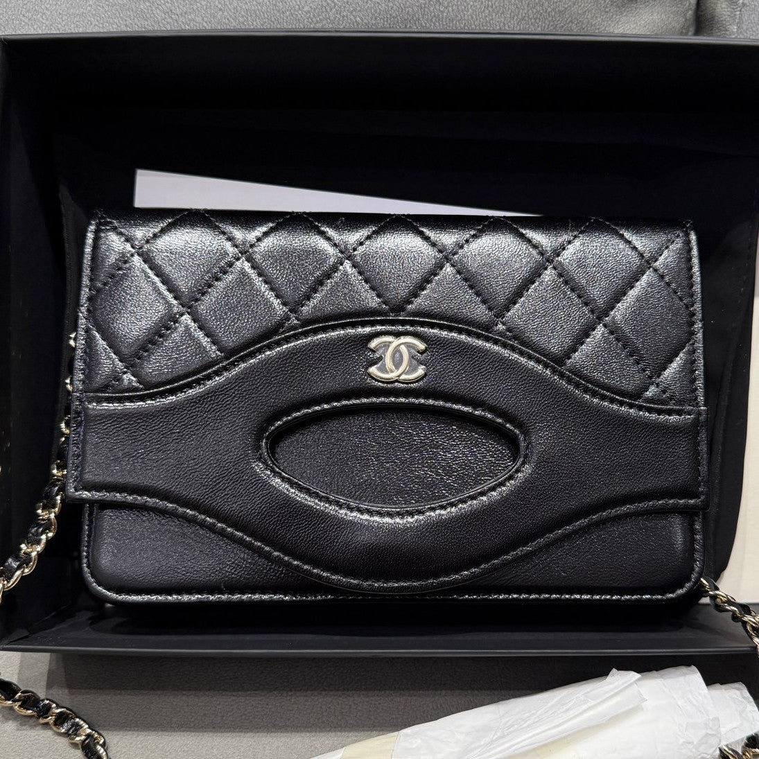 Chanel 24C WOC Quilted Chain Shoulder Crossbody Bag - Women's Fashion