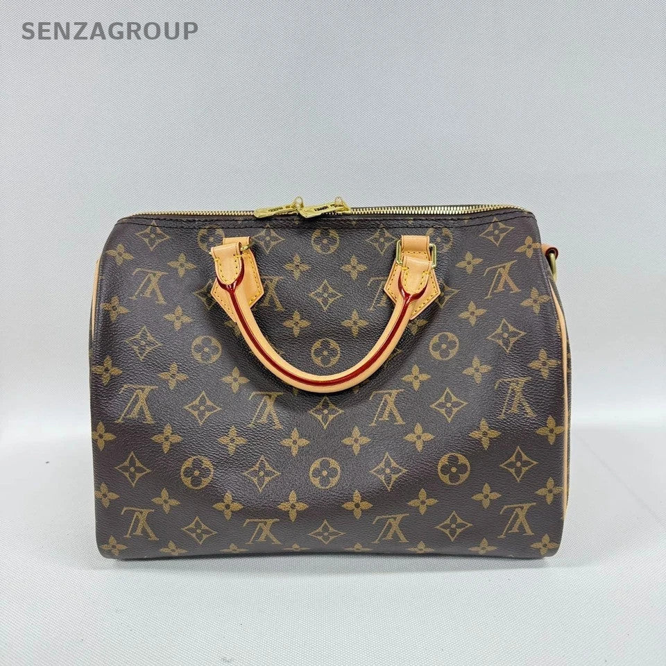 SJ0001   Louis Vuitton canvas Top handle bags Speedy25 with Shoulder Straps