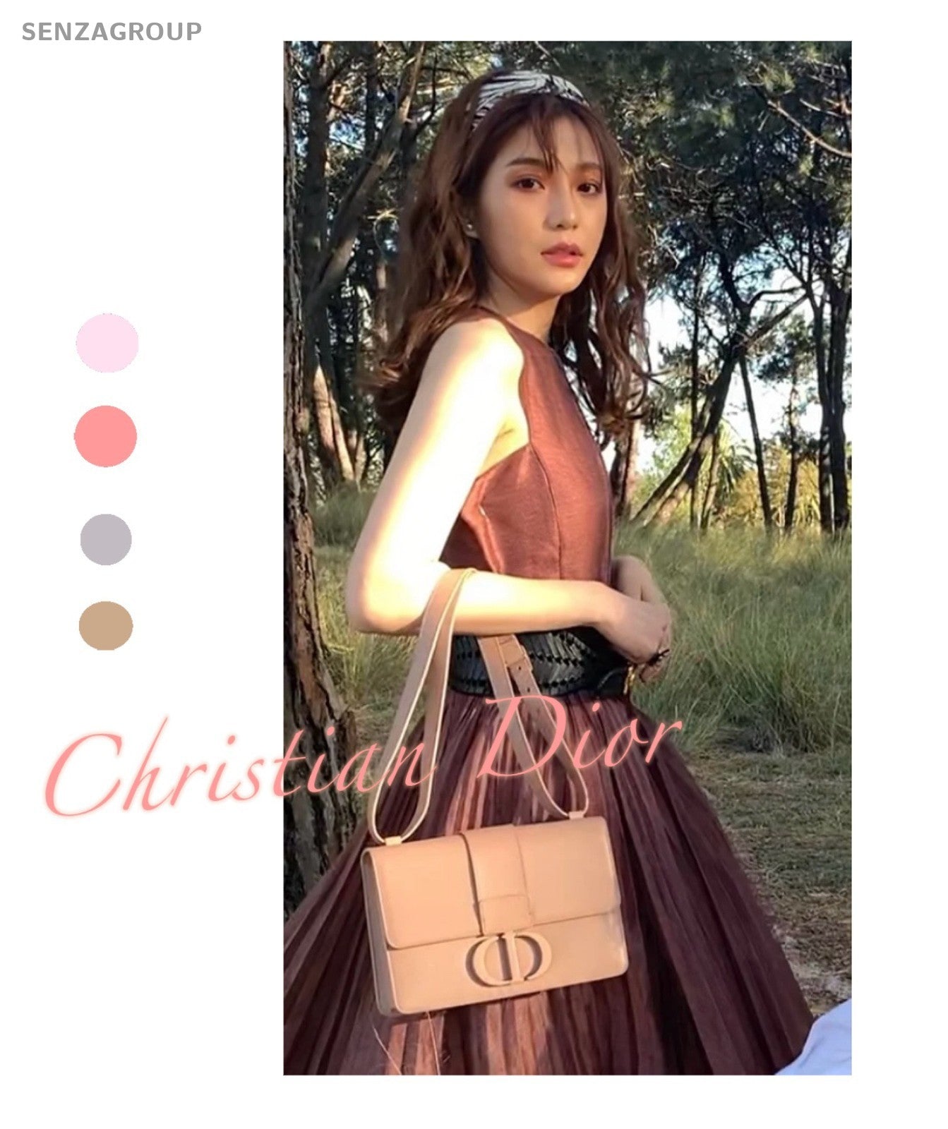 Christian Dior Montaigne30 MM All Pink Shoulder bag Crossbody Women Handbag