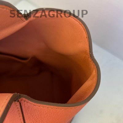 Hermès Toolbox Bag Orange Silver Crossbody Shoulder Bag for Women