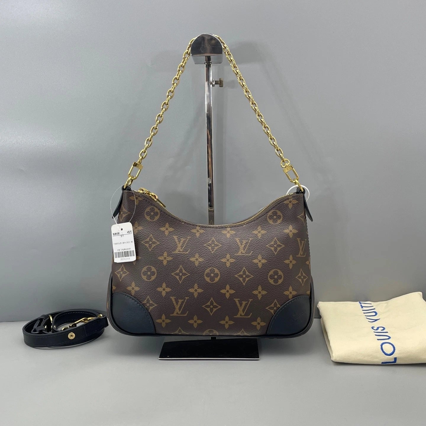 Pre-owned Louis Vuitton Monogram Canvas Black Shoulder Bag For Women