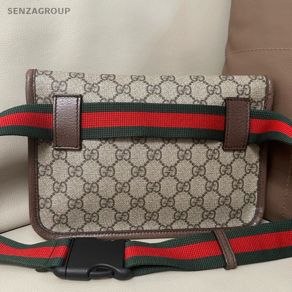 Gucci Supreme GG Marmont Tiger Shoulder Bag Beige Brown Women Classic