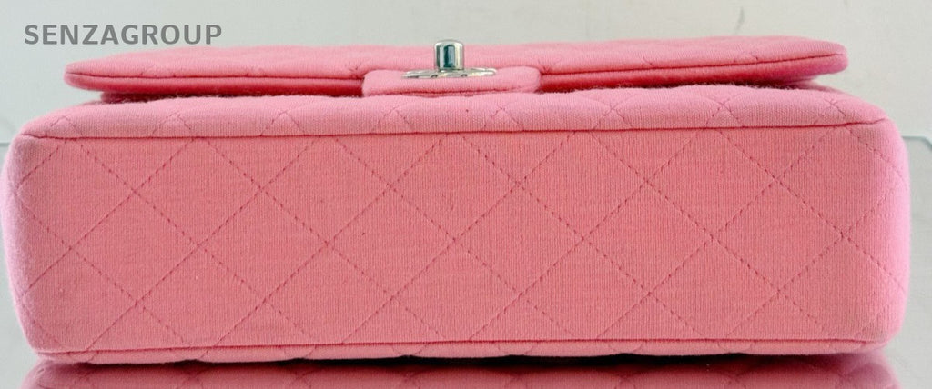 Chanel Classic Flap Chain Shoulder Bag Pink Silver Diamond Used Women Designer