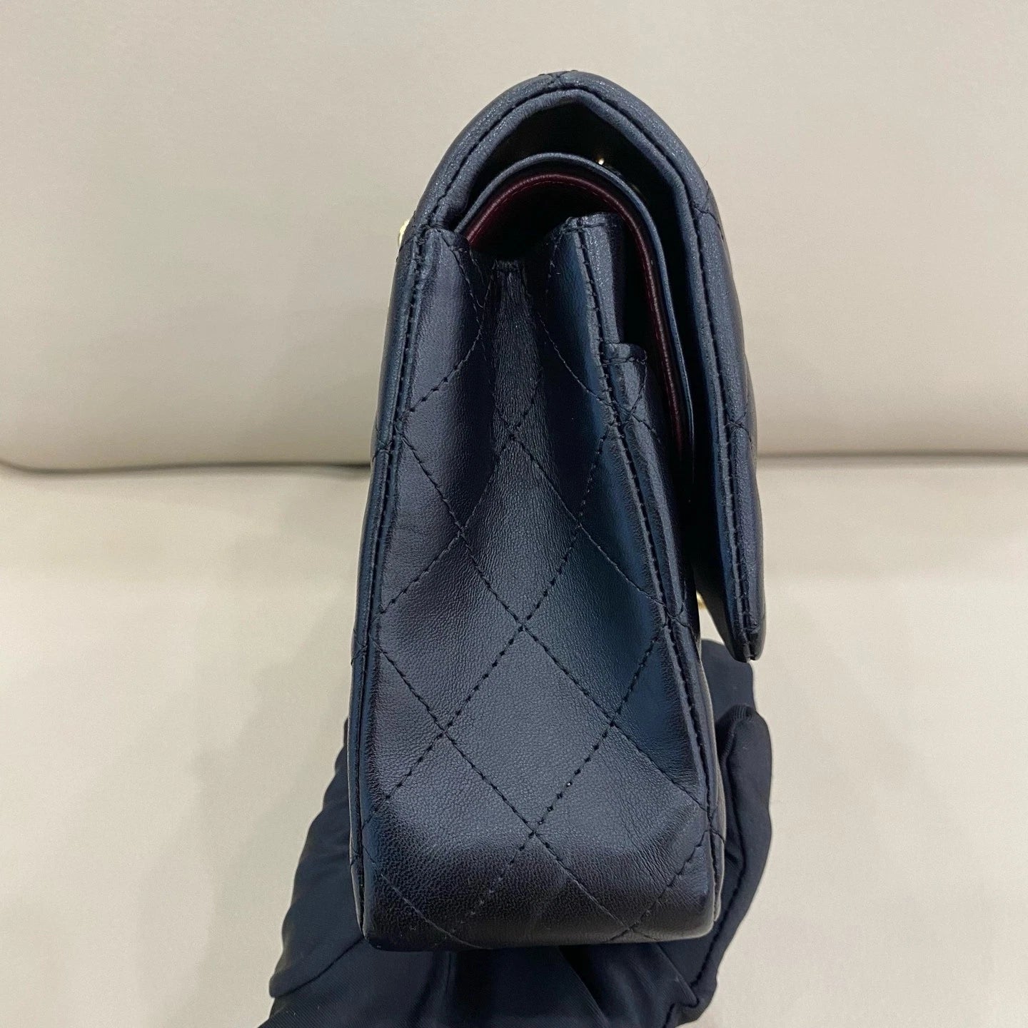 CHANEL Classic Flap Medium Black Lambskin Shoulder Bag Women