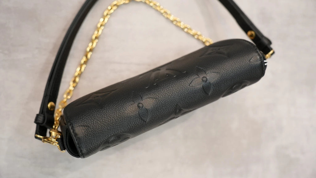 Louis Vuitton Ivy Chain Monogram Empreinte Black Gold Shoulder Bag Excellent