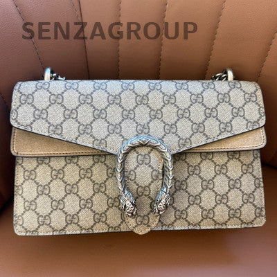 Gucci Dionysus Medium Brown Silver Chain Shoulder Bag Classic Women