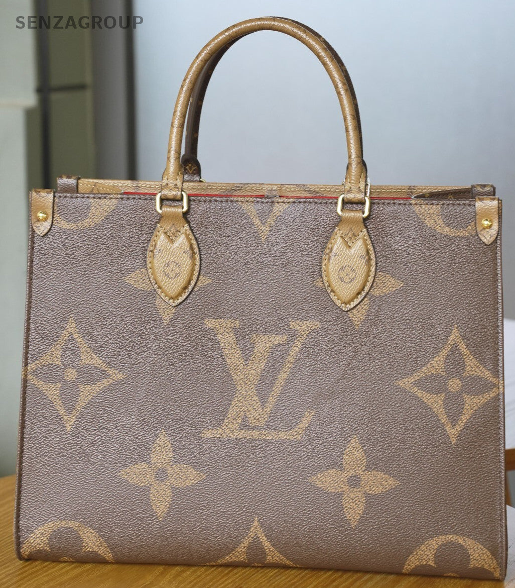 LOUIS VUITTON Monogram ONTHEGO MM Hand Bag Brown M45321 Chip Version