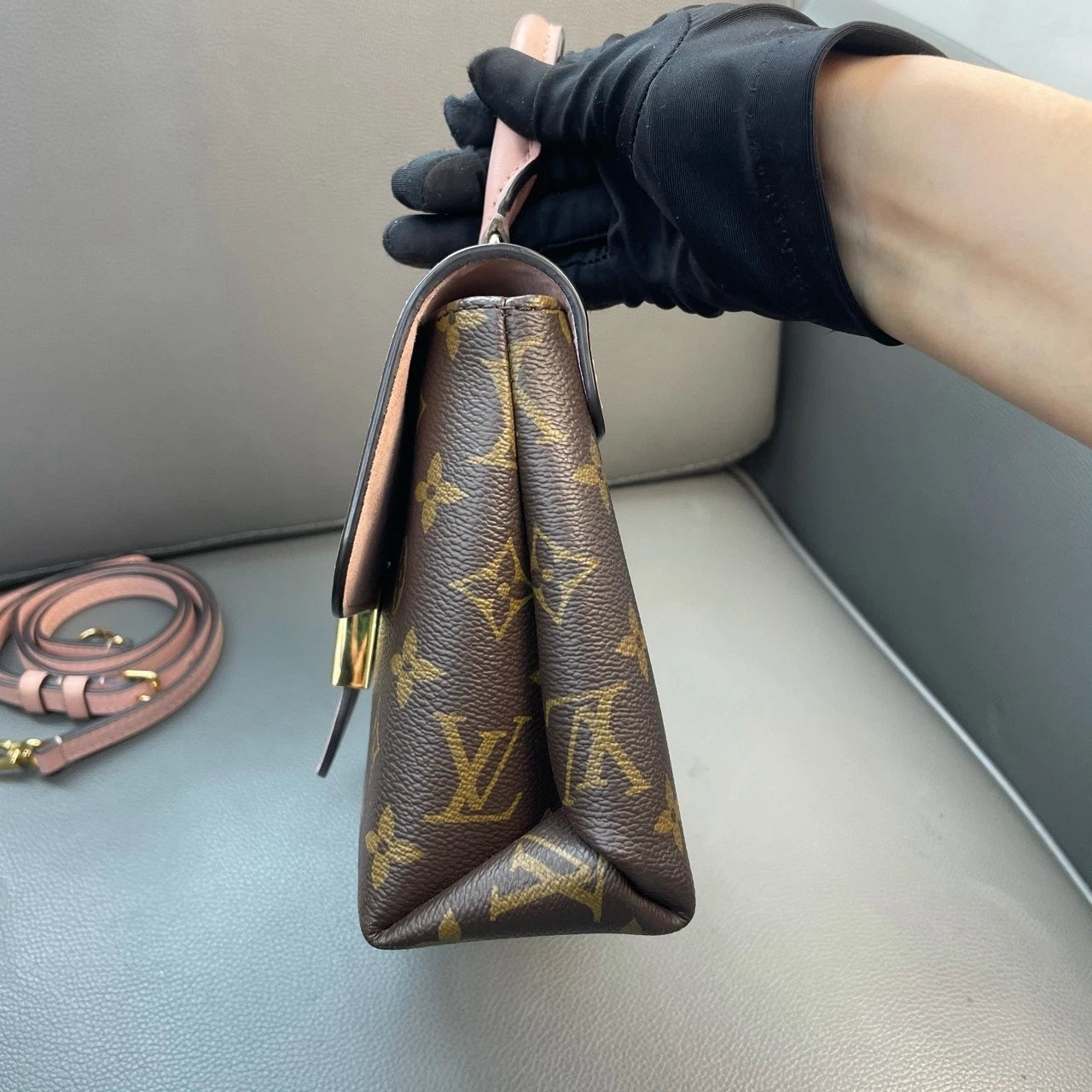 Louis Vuitton Canvas Pink Monogram Locky BB Handbag Crossbody Women