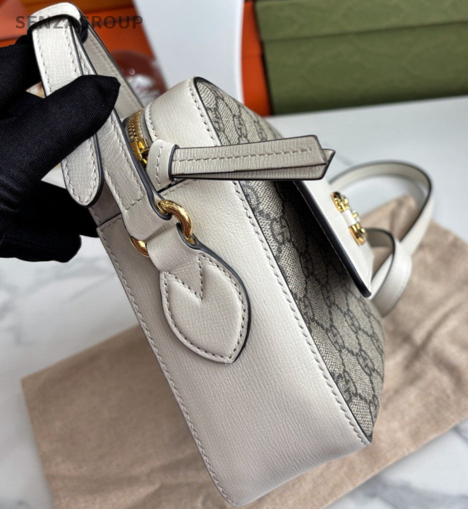 GUCCI 1955  Monogram white Carmera Shoulder bag Crossbody Almost Brand New