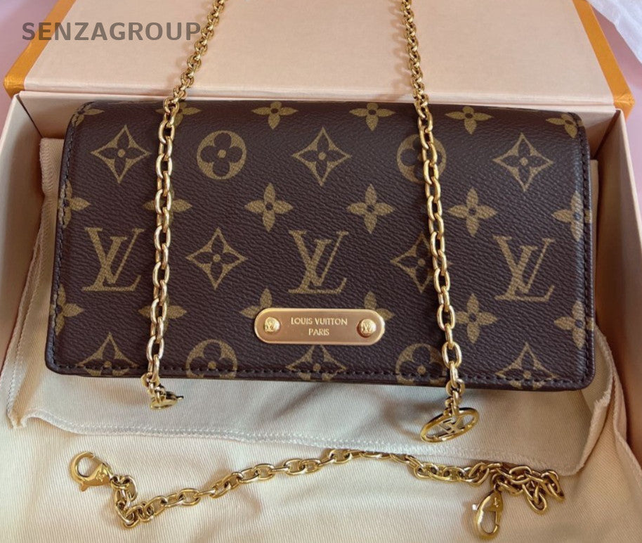 Louis Vuitton Lily Woc Monogram Chain Shoulder bag Brown Chip Version Brand NEW