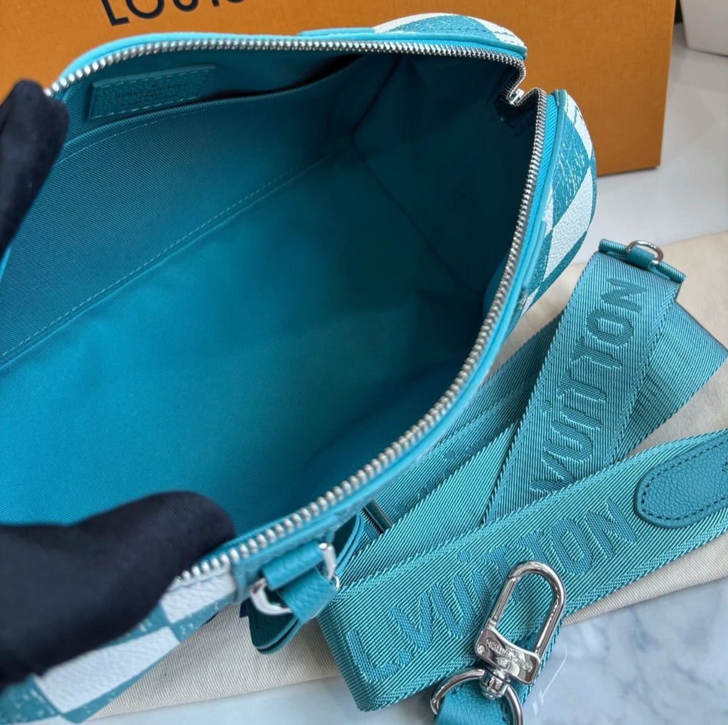 Louis Vuitton City Keepall Damier Shoulder Crossbody Bag Green Almost Brand New