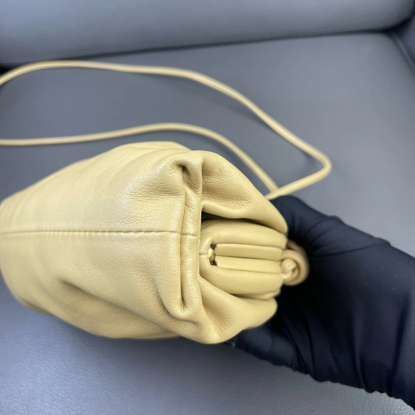 Bottega Veneta Mini Yellow Calfskin Cloud Shoulder Crossbody Women