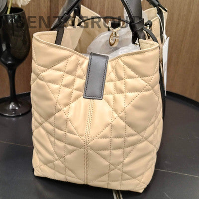 Dior Toujours Medium Beige Gold Hardware Cannage Tote Bag Classic Women