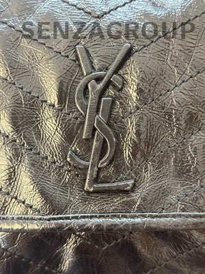 Saint Laurent Niki Medium Black Silver Chain Shoulder Bag Classic Women